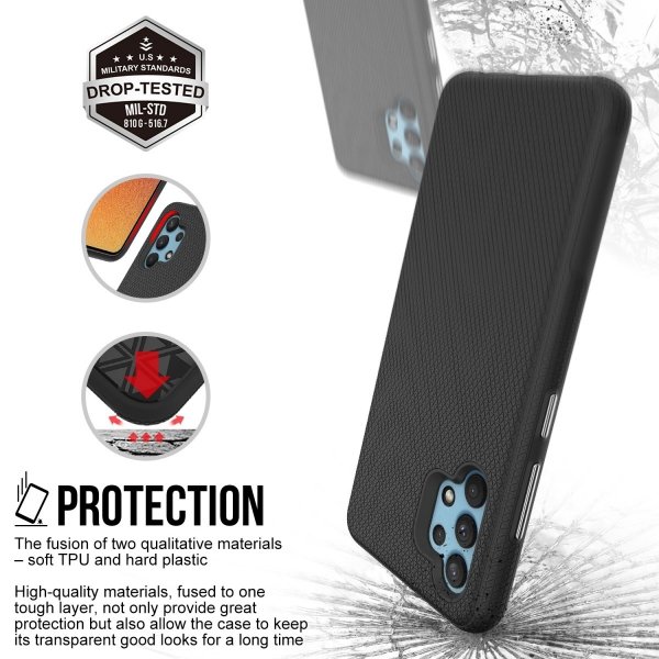X-GUARD DUAL LAYER RUGGED CASE Pancerne etui Samsung Galaxy A32 4G (czarny)