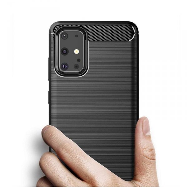 Carbon Case elastyczne etui pokrowiec Samsung Galaxy S20 czarny