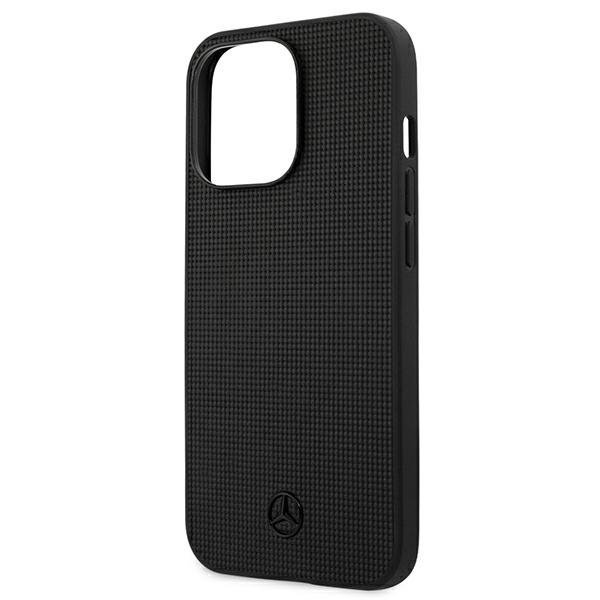 Etui Mercedes do iPhone 13 / 13 Pro 6.1” – Skórzane Hardcase z Metalowym Logo, Czarne
