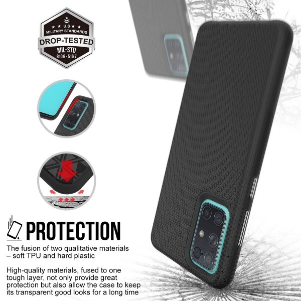 X-GUARD DUAL LAYER RUGGED CASE Pancerne etui Samsung Galaxy A72 4G / A72 5G (czarny)