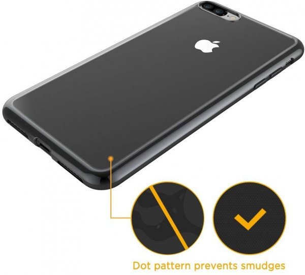 EASYACC ETUI ELEGANCE PLATE iPHONE 7+ 8+ +SZKŁO (grey)