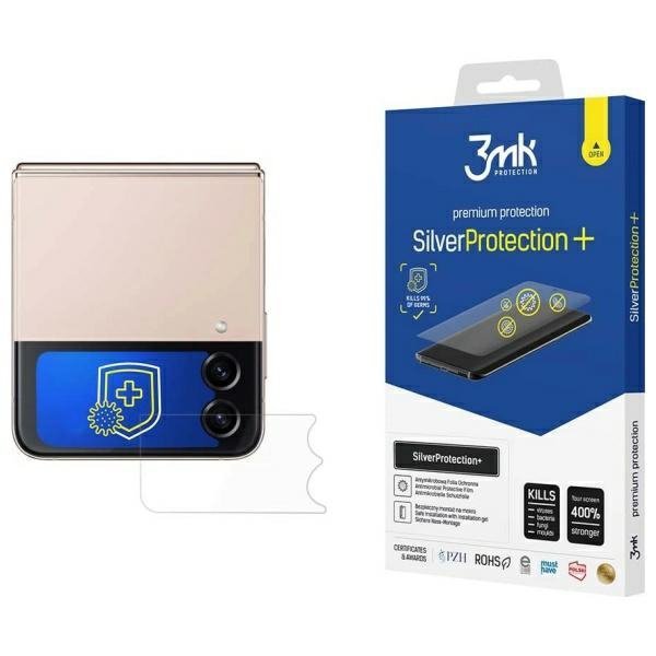3MK Silver Protect+ Samsung F721 Z Flip 4 Folia Antymikrobowa montowana na mokro - Front