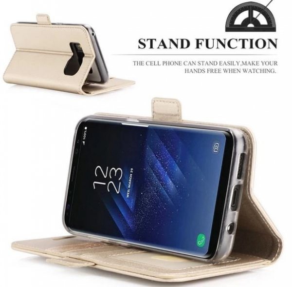 FYY Futerał Wallet Case ze smyczką i lusterkiem- SAMSUNG GALAXY S7 (G930) fioletowy