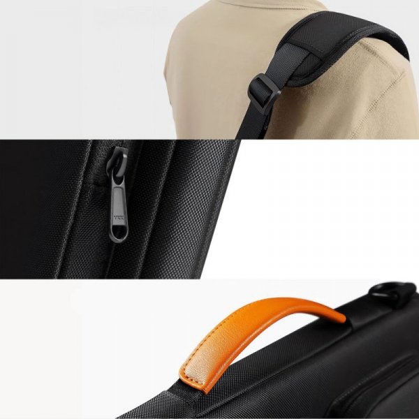 Pancerna Torba Tech-Protect Defender do Laptopa 13 14 cali Wodoodporna (MacBook NEO, Pro, Air 13") Black/Orange
