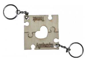 Dopasowani do siebie - breloki puzzle