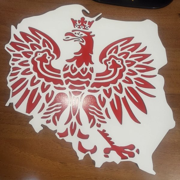 Orzeł w mapie Polski
