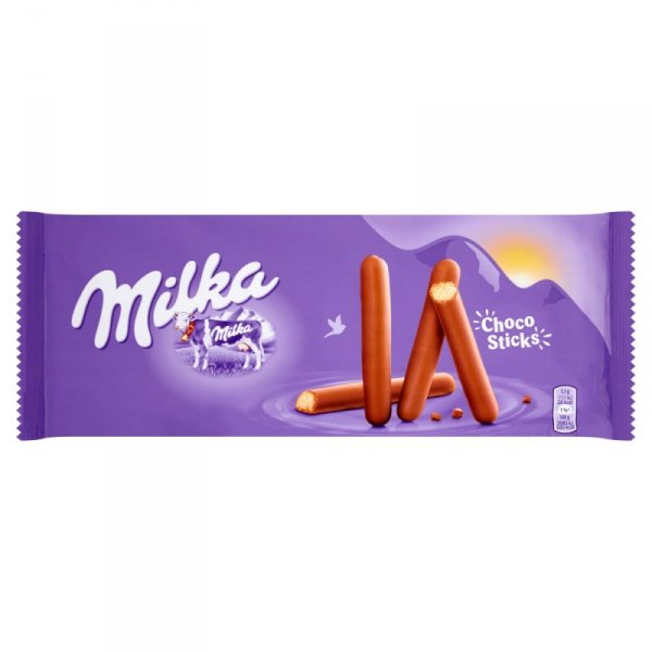 Milka Choco Sticks Ciastka oblane czekoladą mleczną z mleka alpejskiego 112 g