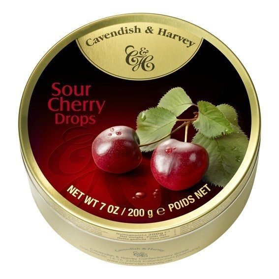 Cavendish &amp; Harvey Sour Cherry Drops Landrynki o smaku Wiśniowym 200g