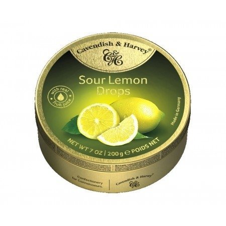 Landrynki Cavendish &amp; Harvey Sour Lemon Drops cytrynowe 200g