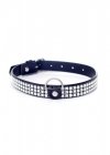Fetish B - Series Collar with crystals 2 cm silver