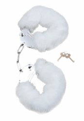 Kajdanki Fetish Boss Series- Furry Cuffs White