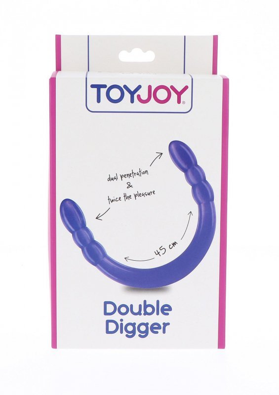 Dildo-DOUBLE DIGGER DONG PURPLE