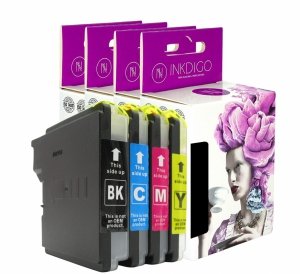 4x Tusz INKDIGO do BROTHER LC985 Multibox CMYK DCP-J125 J140W J315W J515W MFC-J220 J265W J410 J415W