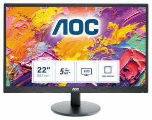 Monitor AOC E2270SWN (21,5; TN; FullHD 1920x1080; VGA; kolor czarny)