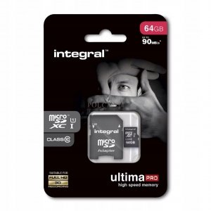 Integral karta pamięci micro SDHC 10 64GB + adapte