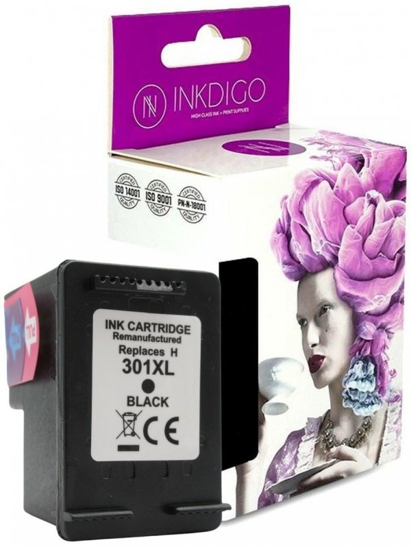 Tusz INKDIGO do HP 301XL (CH563EE) Black 20ml