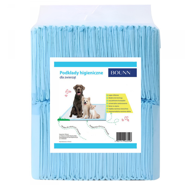 Podkład higieniczny dla zwierząt 60x90 cm chłonność do 700 ml | 50 sztuk