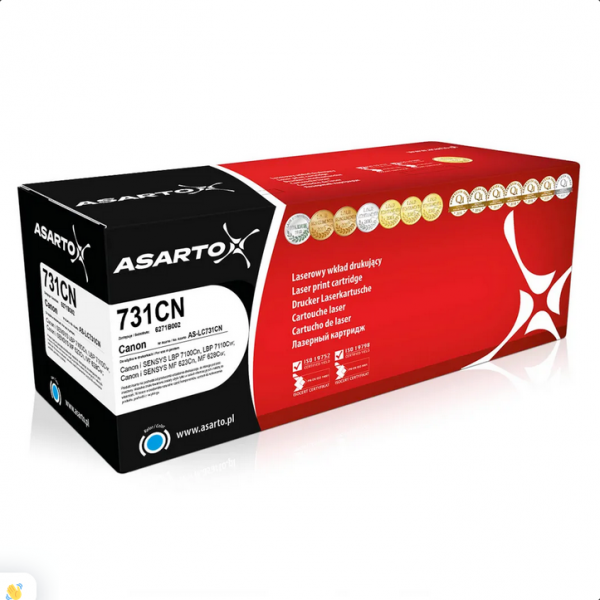 Toner Asarto do Canon 731CN | 6271B002 | 1500 str. | cyan
