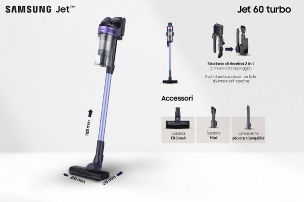 Odkurzacz pionowy Samsung Jet 60 Turbo VS15A6031R4/ET