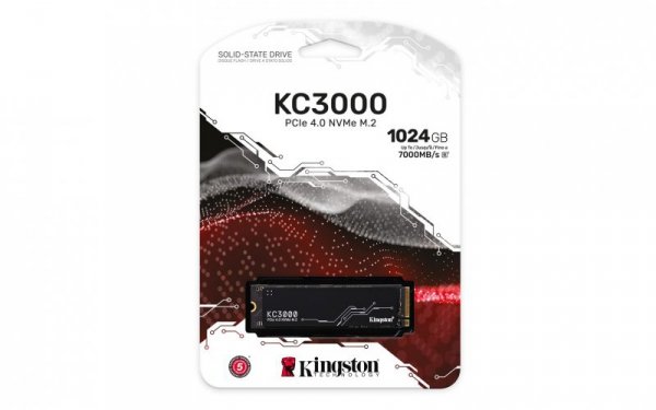 Dysk SSD Kingston KC3000 (1TB; M.2 2280; PCIe 4.0 x4 NVMe; SKC3000S/1024G)