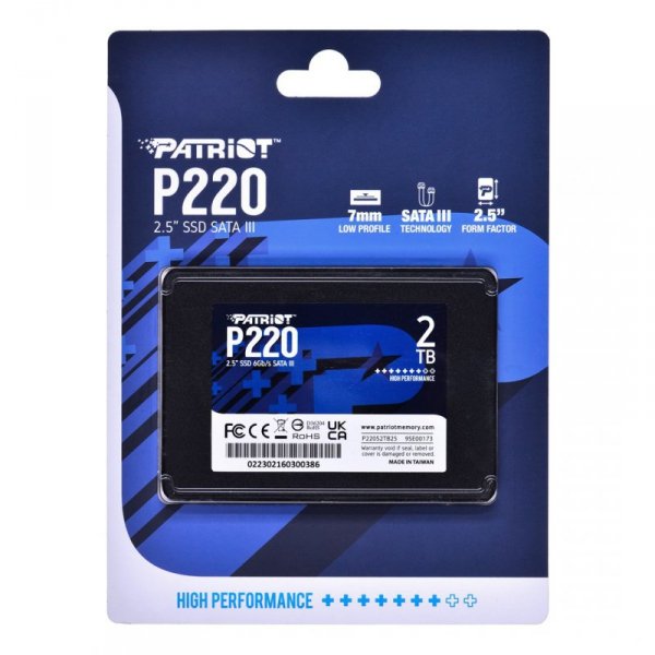 SSD PATRIOT P220 2TB SATA3 2,5&quot; P220S2TB25