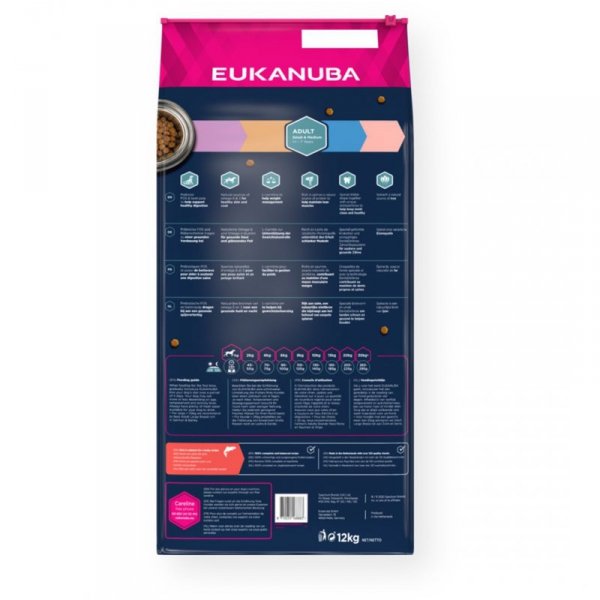 EUKANUBA Adult Salmon &amp; Barley - sucha karma dla psa - 12 kg