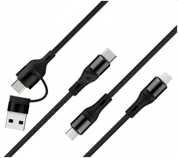 Kabel do ładowania TYPE-C/Lightning 2.4A/micro 3 w 2