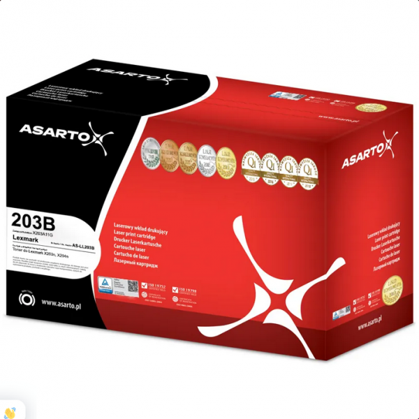 Toner Asarto do Lexmark 203B | X203A11G | 2500 str. | black