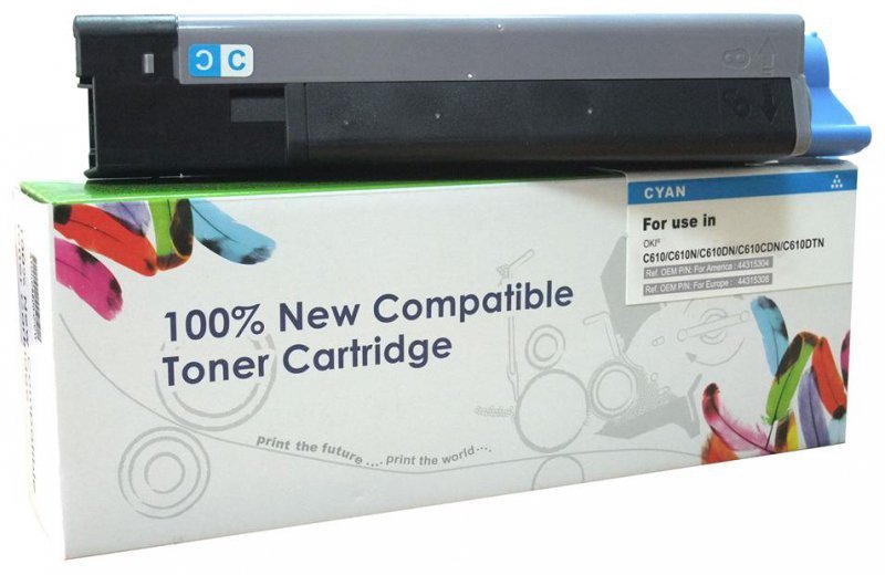 Toner Cartridge Web Cyan OKI C610 zamiennik 44315307