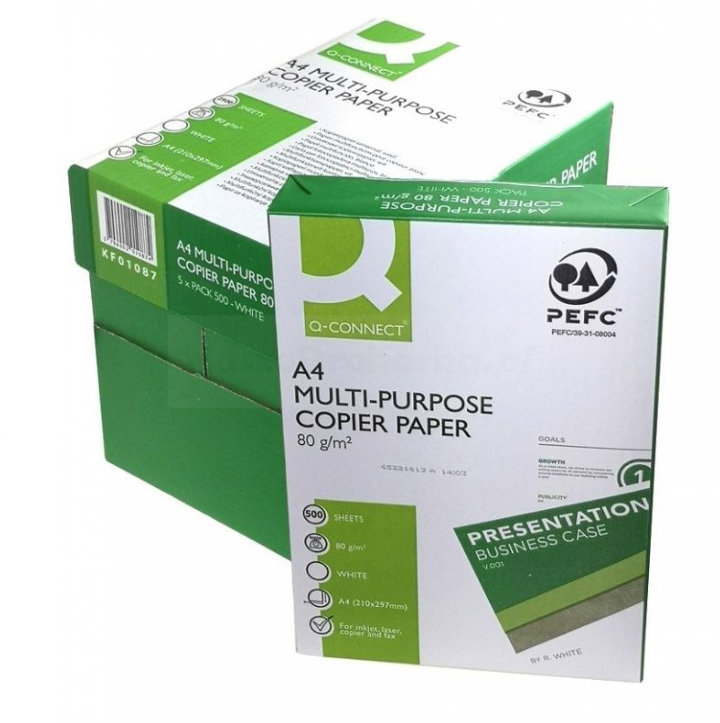 Papier do drukarki Q-Connect Multi-Purpose A4 80g CIE161 klasa B 500 arkuszy