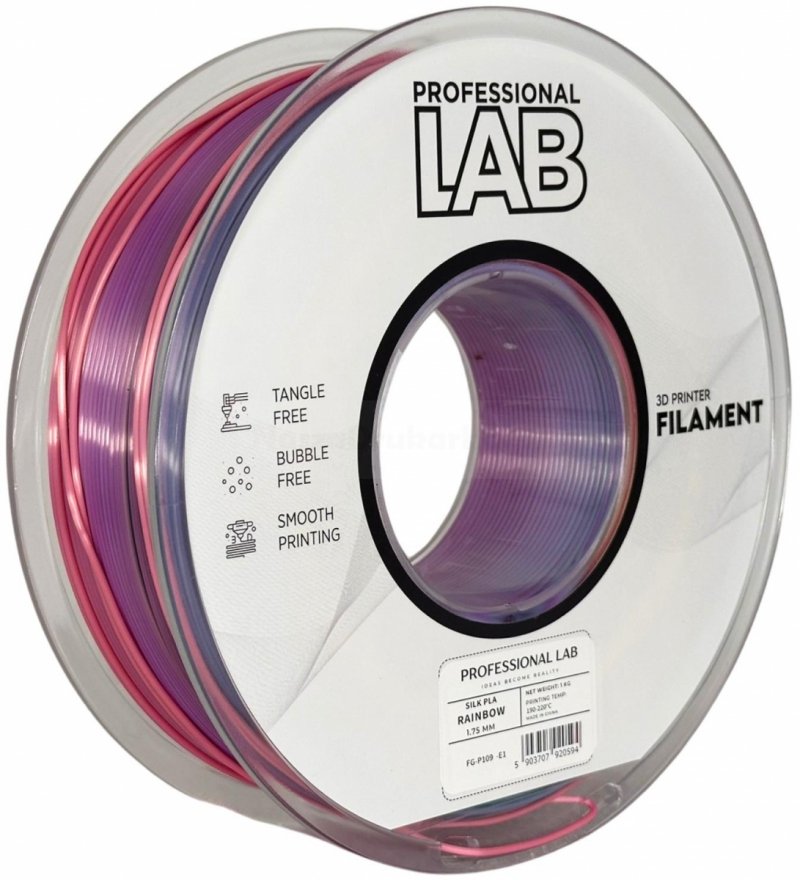 Filament 3D PLA Silk 1.75mm 1kg rainbow