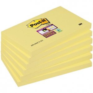 Bloczeki samoprzylepne POST-IT 76x127mm 12x90kart żółty Super Sticky (12sztuk) 70005197903 655-12SSCY-EU 3M