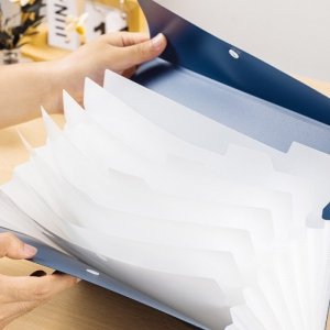 Teczka ofertowa A4 8 przegródek Linfini Expanding File mix kolorów EF606 DELI