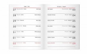 Kalendarz książkowy 2026 A7 One Color INTERDRUK