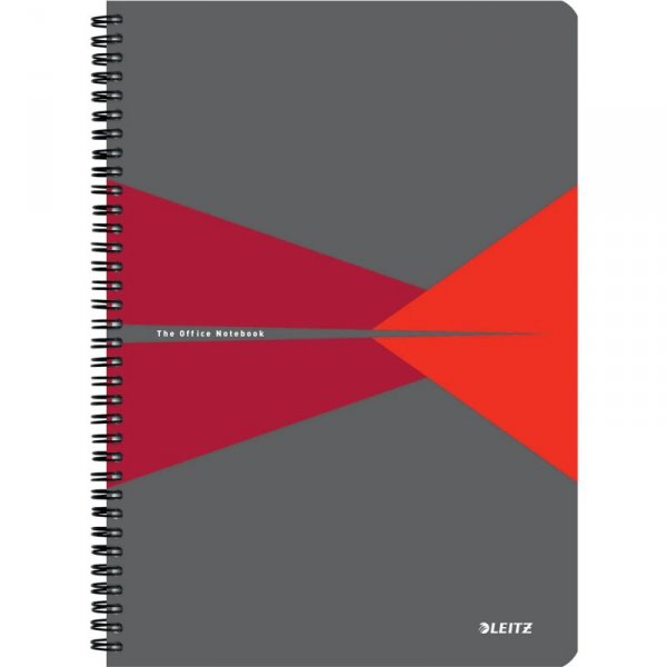 Kołonotatnik Office Card A4 w kratkę czerwony 46471025 LEITZ