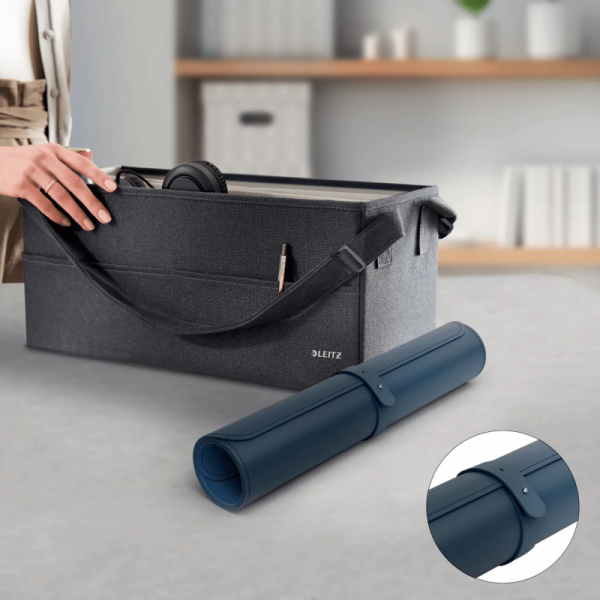 Mata na biurko 800x400mm ciemnoniebieska 53820068 LEITZ