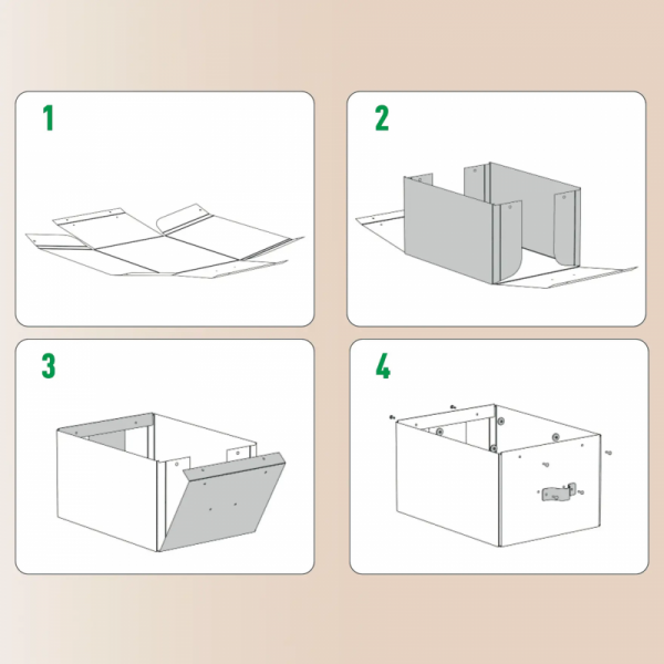Pudełko do przechowywania Puro z pokrywką średnie 17l (2szt) beżowe 61490012 LEITZ