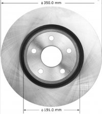 Tarcza przednia 350mm 68035012ab Jeep Grand Cherokee Durango 2011-2022 