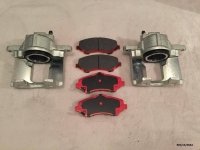 zaciski hamulcowe przednie L + P + ceramiczne klocki Jeep Wrangler 2007-2015 set 