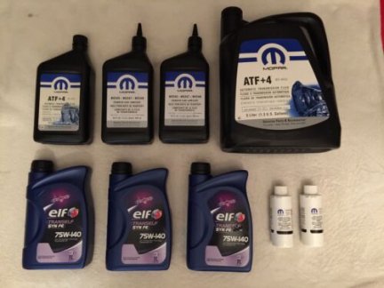 Automatic Transmission, Transfer Case & Differentials Fluids Complete SET