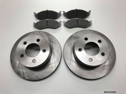2 x Front Brake Disc & Brake Pads for Jeep Cherokee XJ 1990-1999 BRK/XJ/009A