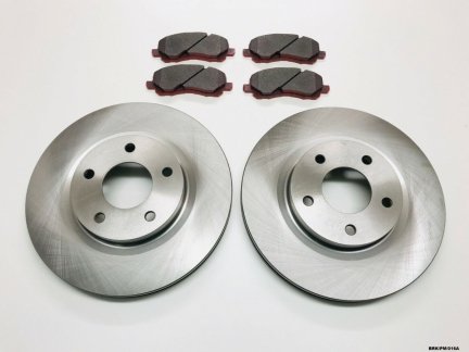 2 x Front Brake Discs & brake Pads for Dodge Caliber PM 2007-2012 BRK/PM/016A