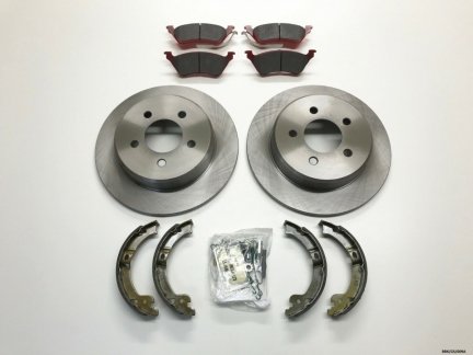 Rear Brake Discs Pads Shoes & Fitting for Chrysler Voyager 1996-2007 BRK/GS/009A