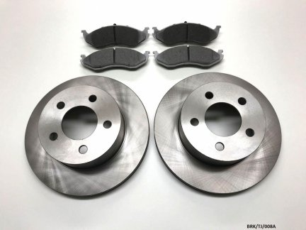 2 x Front Brake Disc & CERAMIC Pads for Jeep Wrangler TJ 1999-2006 BRK/TJ/008A