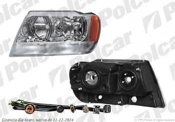 Reflektor przedni prawy 240610-E Jeep Grand Cherokee WJ 1999-2004