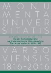 Nauki humanistyczne na Uniwersytecie Warszawskim Pierwsze stulecie (1816-1915)