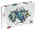 Puzzle 125 drewniane kolorowe Żółw Morski