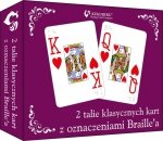 Karty do gry klasyczne ze znakami Braille'a