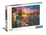 Puzzle 3000 elementów. HQ Manhattan Balcony Sunset
