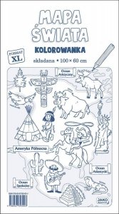 Mapa Świata Kolorowanka XL 2 sztuki